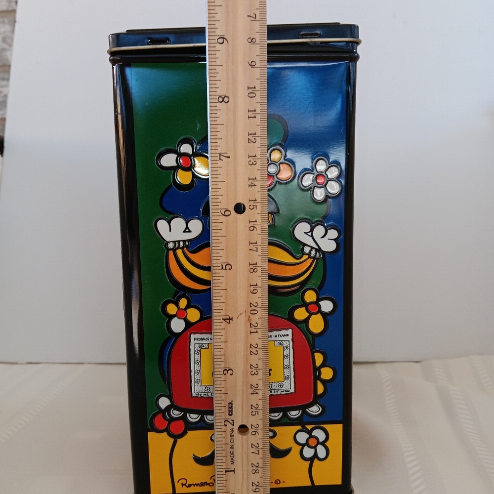 Romero Britto Artist Tin 1999 Crackers Sz. - Picture 9 of 10
